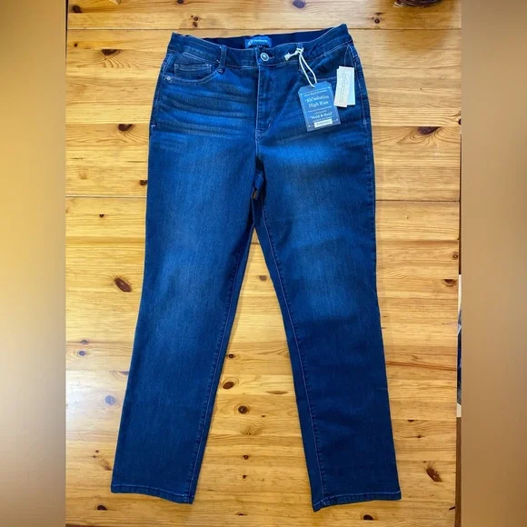 NWT Democracy "Ab"solution Indigo High Rise Straight Leg Jeans Size 14 - Picture 5 of 10